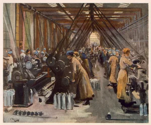Shell Making, Edinburgh, from British Artists at the Front, Continuation of The Western Front, 1918
